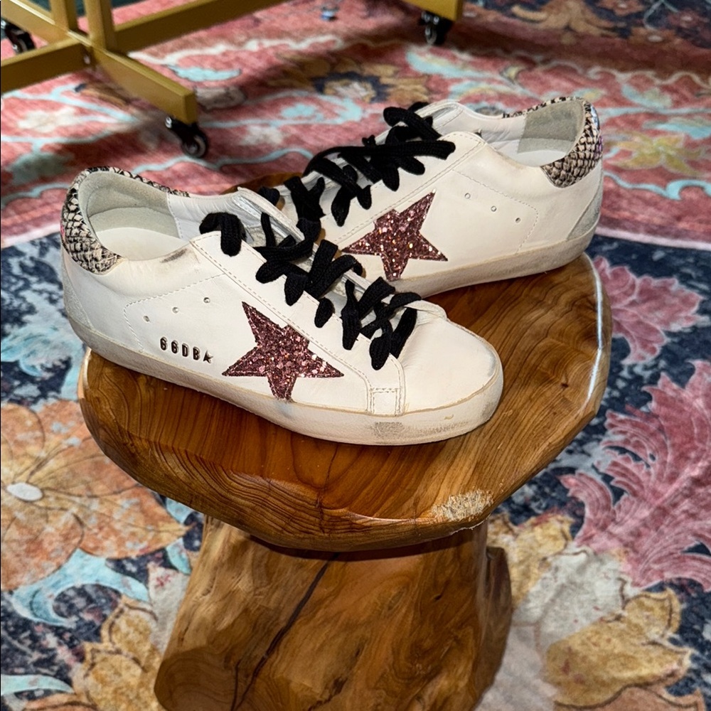 Superstar White and Black Low-Top Sneakers with Rubber Sole